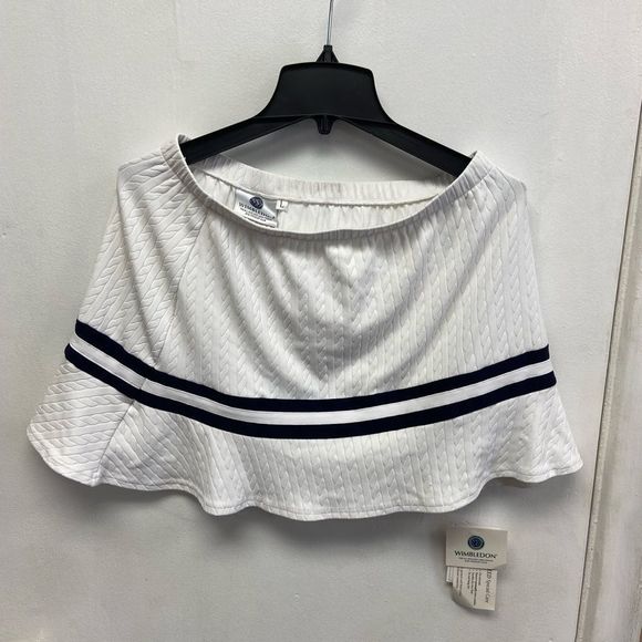 NWT Official Wimbledon Skirt Women’s size Large Nylon Spandex Blend - Picture 1 of 8
